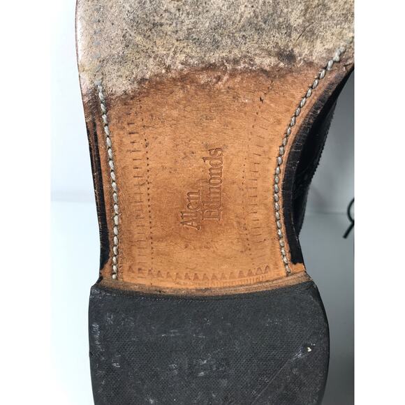 Allen Edmonds Men’s 9.5C Chester Black Leather Wingtip Oxford Dress Shoes - Picture 10 of 10